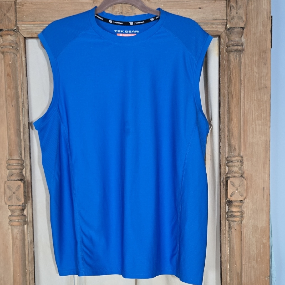 Tek Gear Blue Athletic Basketball Tank Top Size Large